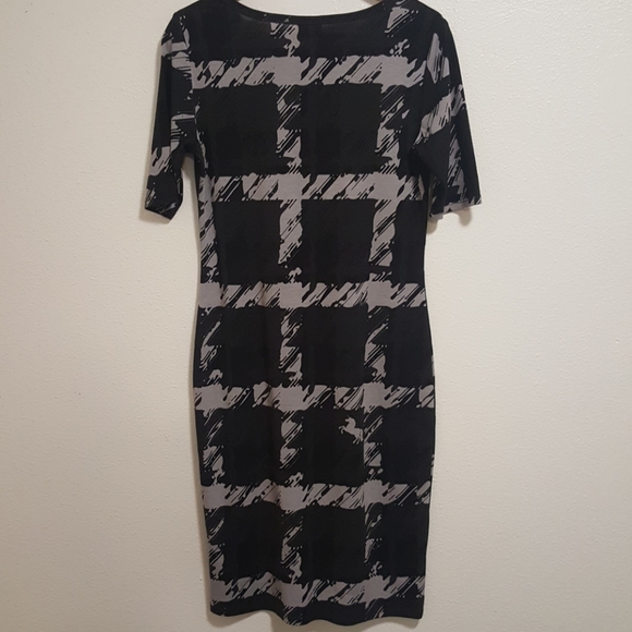 Plaid Lularoe Julia Dress medium unicorn - Picture 3 of 7